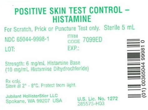 scratch test histamine|histamine control in skin testing.